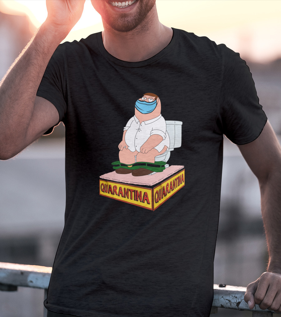 Peter Griffin Quarantina Mask Toilet T-Shirt