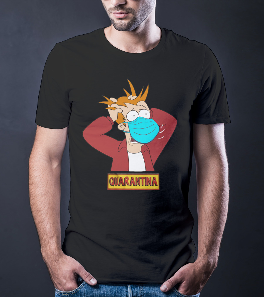Futurama Quarantina Face Mask Panic T-Shirt