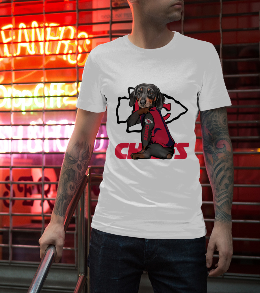Chiefs Dachshunds Nfl Kansas City Fan Poised Mascot T-Shirt