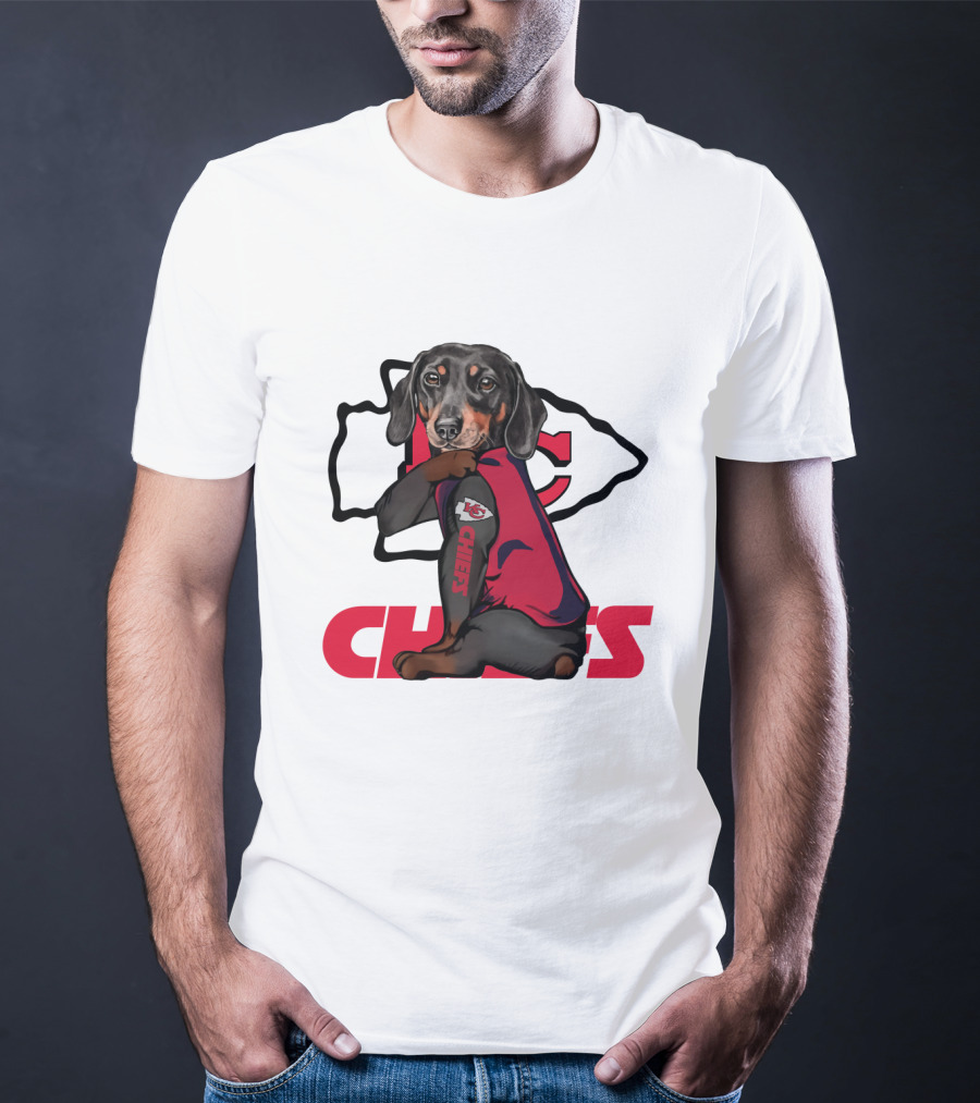 Chiefs Dachshunds Nfl Kansas City Fan Poised Mascot T-Shirt