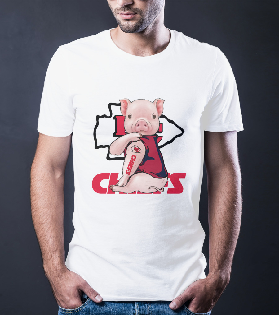 Pig Chiefs Kansas City Football Fan Animal T-Shirt