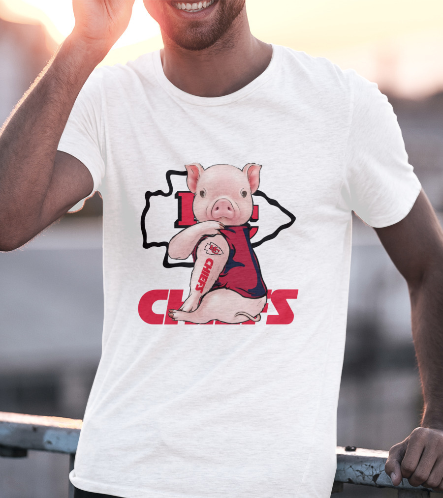 Pig Chiefs Kansas City Football Fan Animal T-Shirt