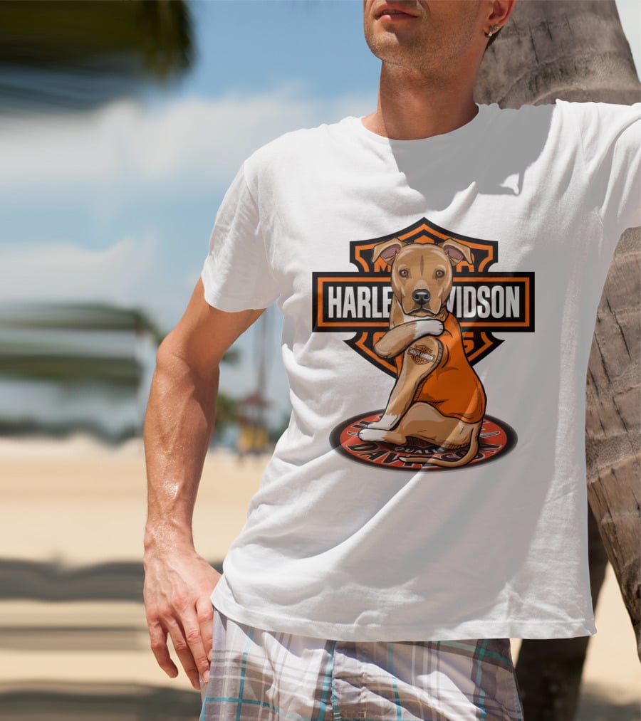 Harley Davidson Pitbull Quality Motorcycles T-Shirt