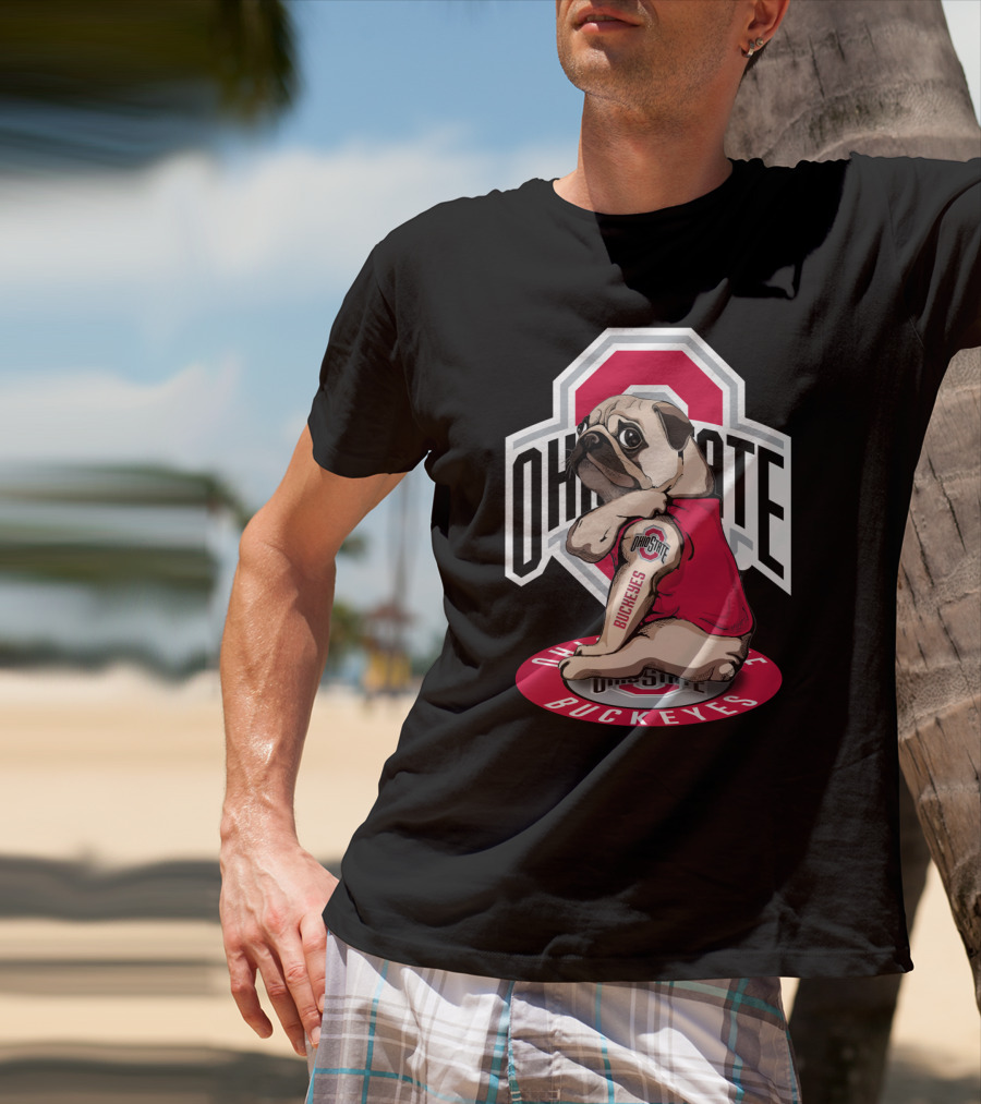 Ohio State Buckeyes Pug T-Shirt