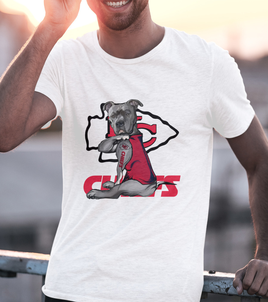Pitbull Chiefs Nfl Kc Tattoo T-Shirt