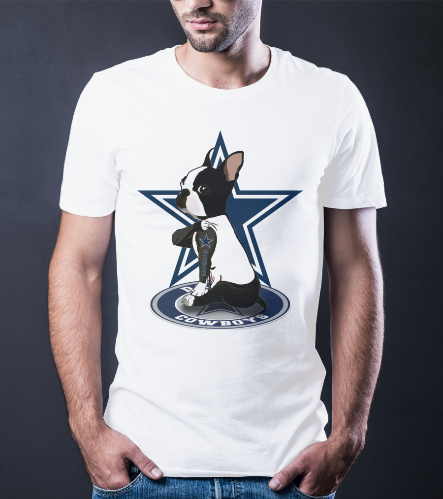 Boston Terrier Cowboys Star T-Shirt
