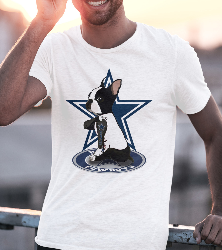 Boston Terrier Cowboys Star T-Shirt