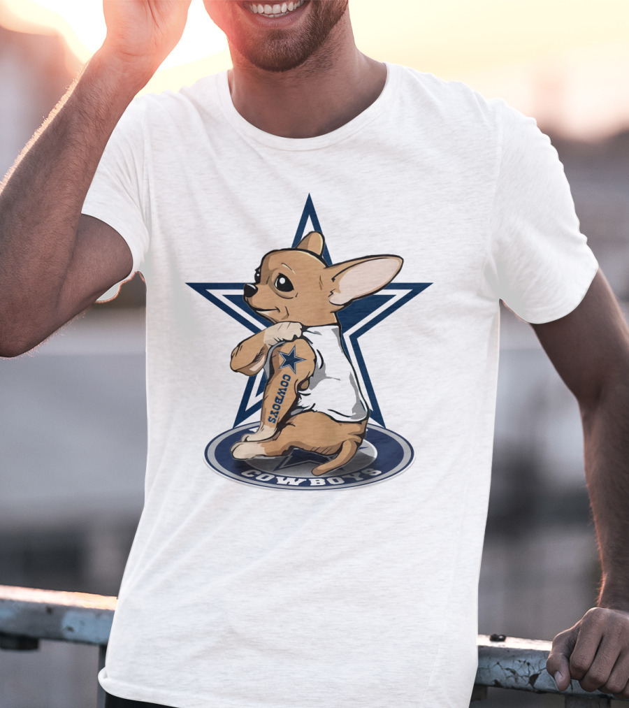 Cowboys Chihuahua Star Tattoo T-Shirt