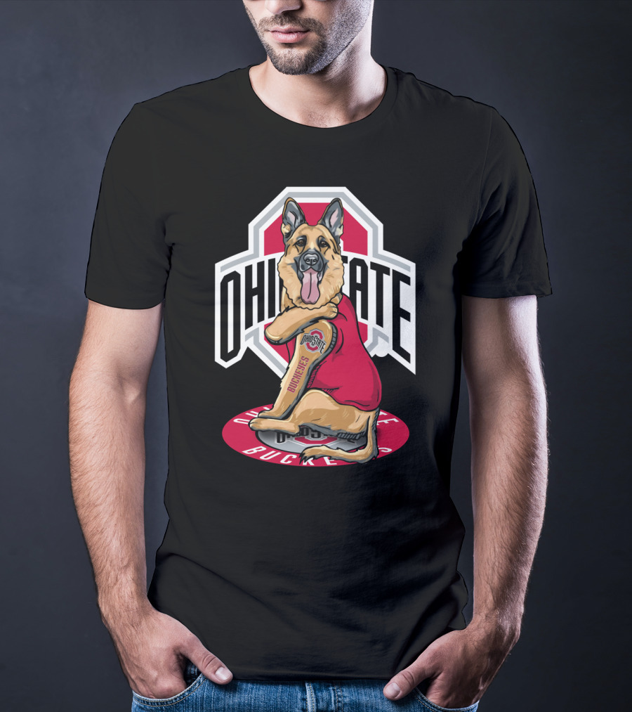 Ohio State Buckeyes German Shepherd T-Shirt