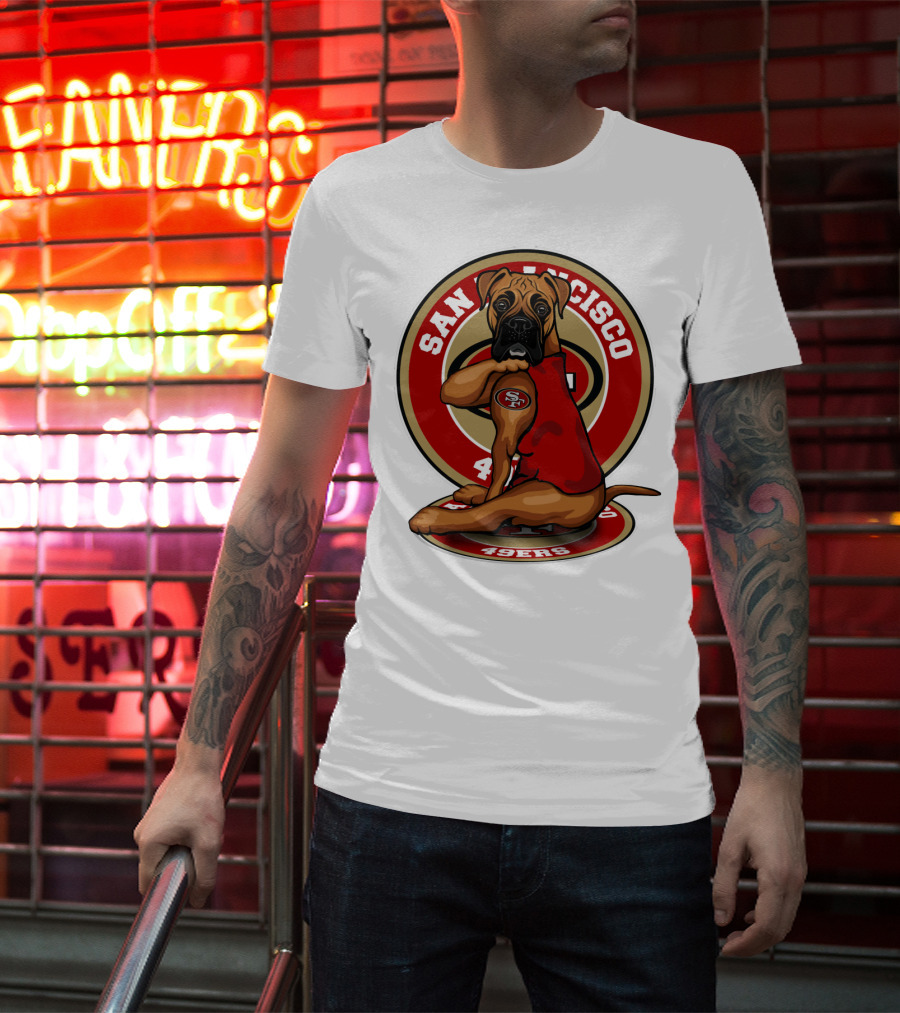 San Francisco 49ers Boxer Dog Nfl Team T-Shirt