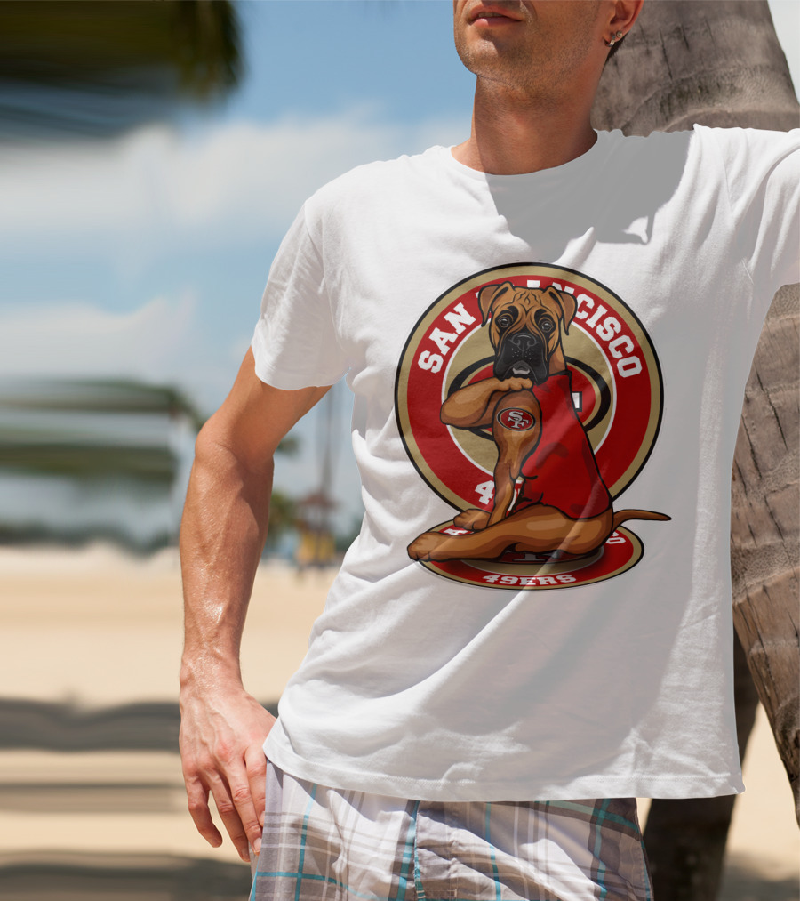 San Francisco 49ers Boxer Dog Nfl Team T-Shirt
