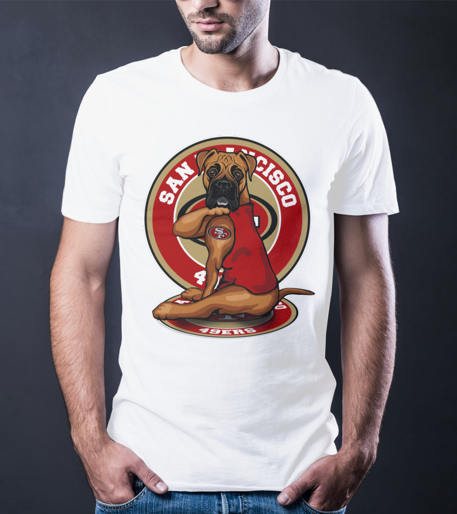San Francisco 49ers Boxer Dog Nfl Team T-Shirt