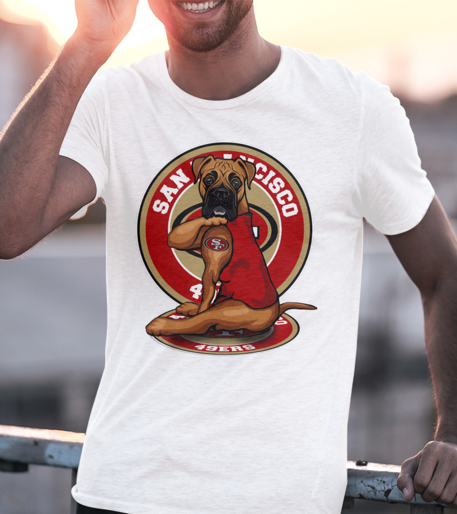 San Francisco 49ers Boxer Dog Nfl Team T-Shirt