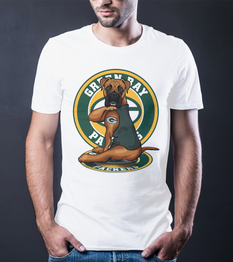 Green Bay Packers Boxer Dog T-Shirt