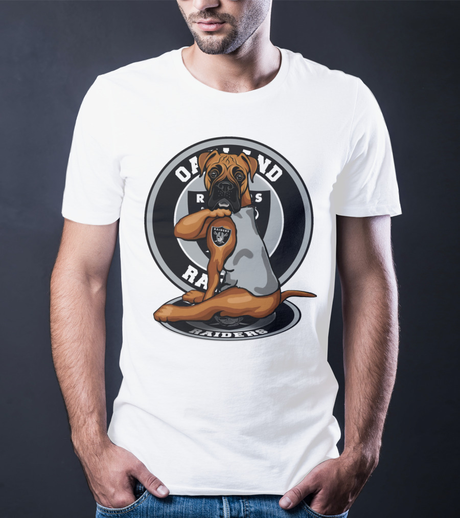Oakland Raiders Boxer Dog T-Shirt