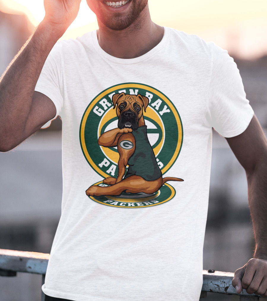 Green Bay Packers Boxer Dog T-Shirt