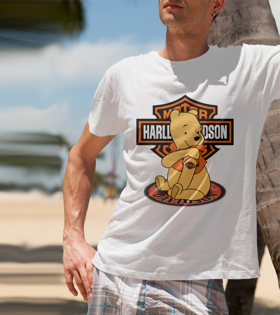 Harley Davidson Pooh Bear Iconic Motor Style T-Shirt