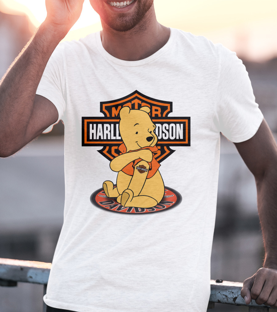 Harley Davidson Pooh Bear Iconic Motor Style T-Shirt