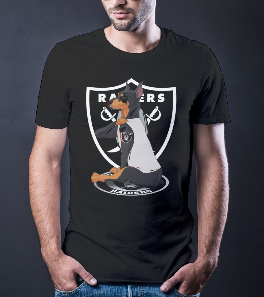 Raiders Dobermann Shield With Sword T-Shirt