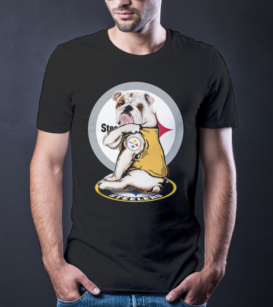 Steelers Bulldog Steelers Football T-Shirt