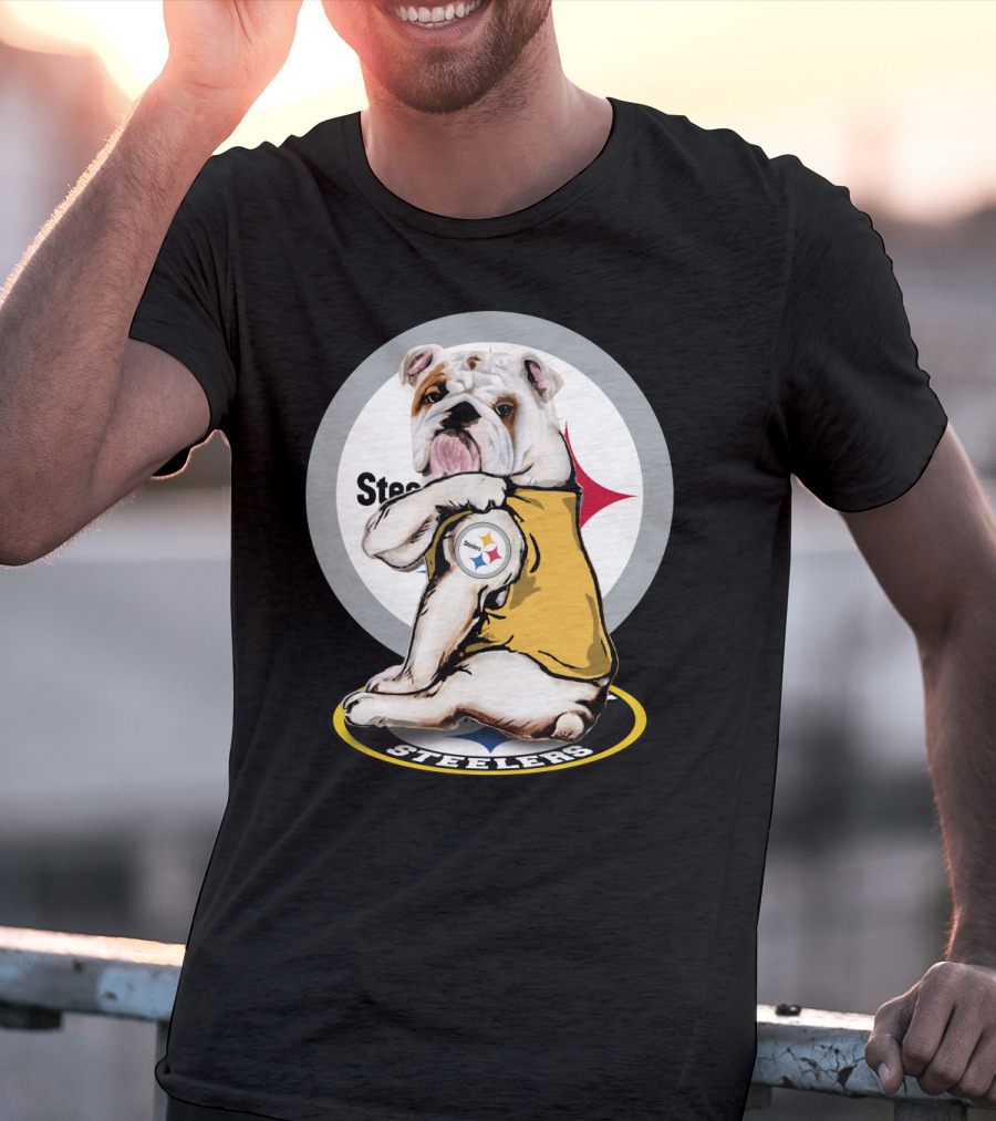 Steelers Bulldog Steelers Football T-Shirt