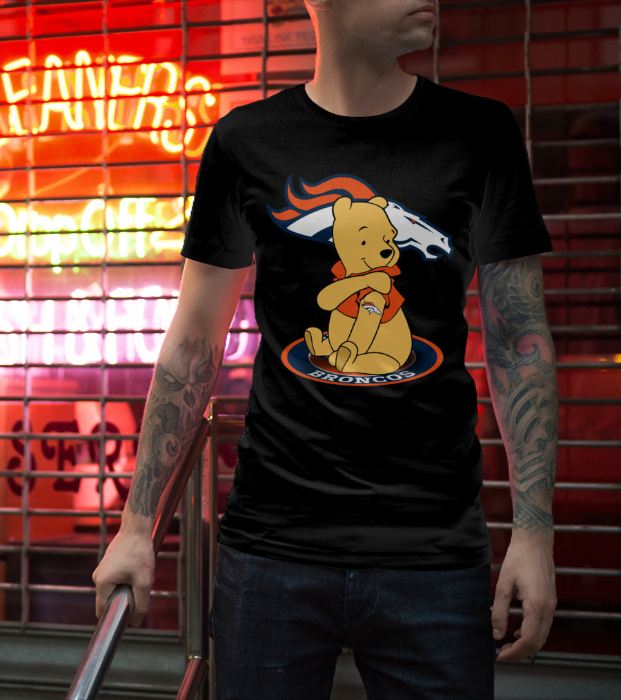 Broncos Pooh With Denver Broncos T-Shirt
