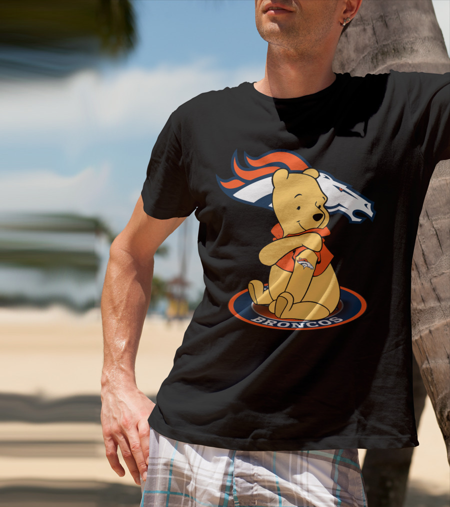 Broncos Pooh With Denver Broncos T-Shirt