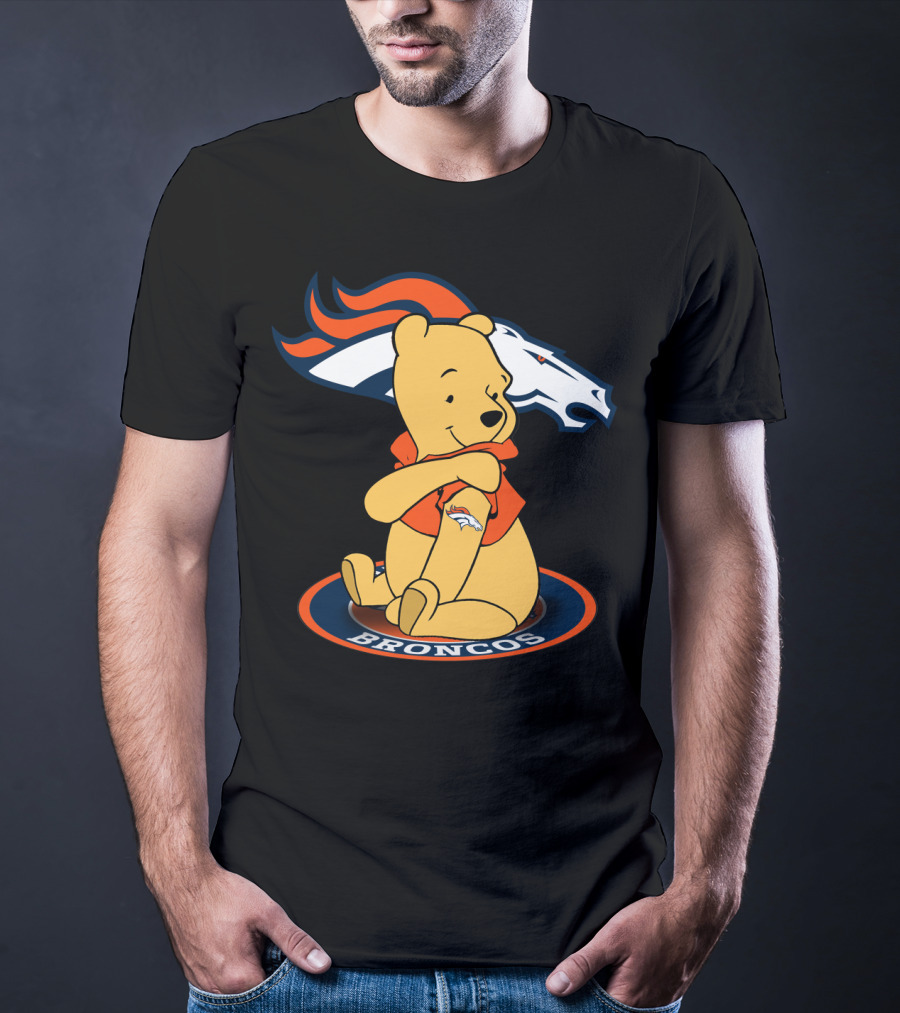 Broncos Pooh With Denver Broncos T-Shirt