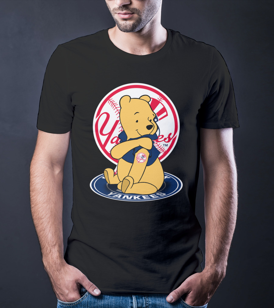 Yankees Pooh Bear Baseball Mashup T-Shirt