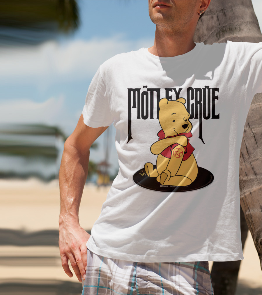 Mötley Crüe Pooh Bear Pentagram Tattoo T-Shirt