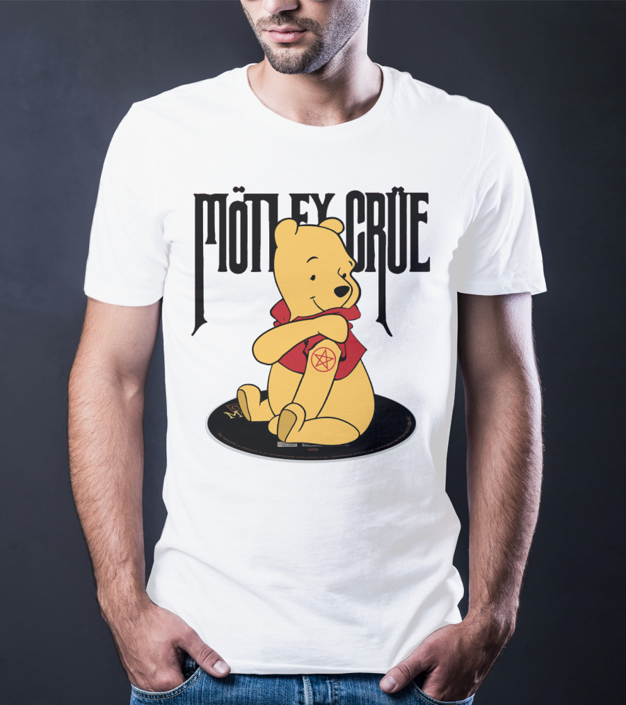Mötley Crüe Pooh Bear Pentagram Tattoo T-Shirt