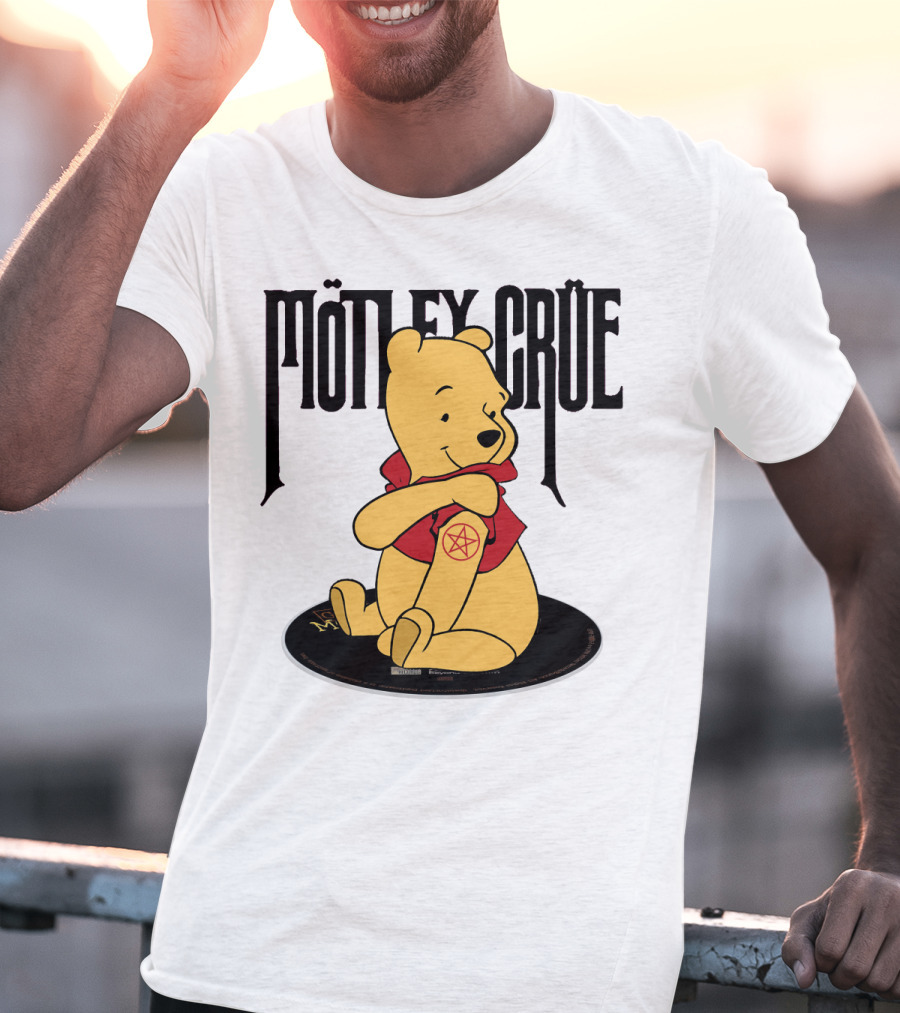 Mötley Crüe Pooh Bear Pentagram Tattoo T-Shirt