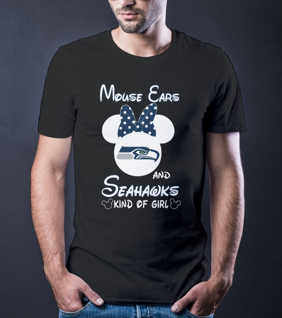 Mouse Ears And Seahawks Kind Of Girl T-Shirt