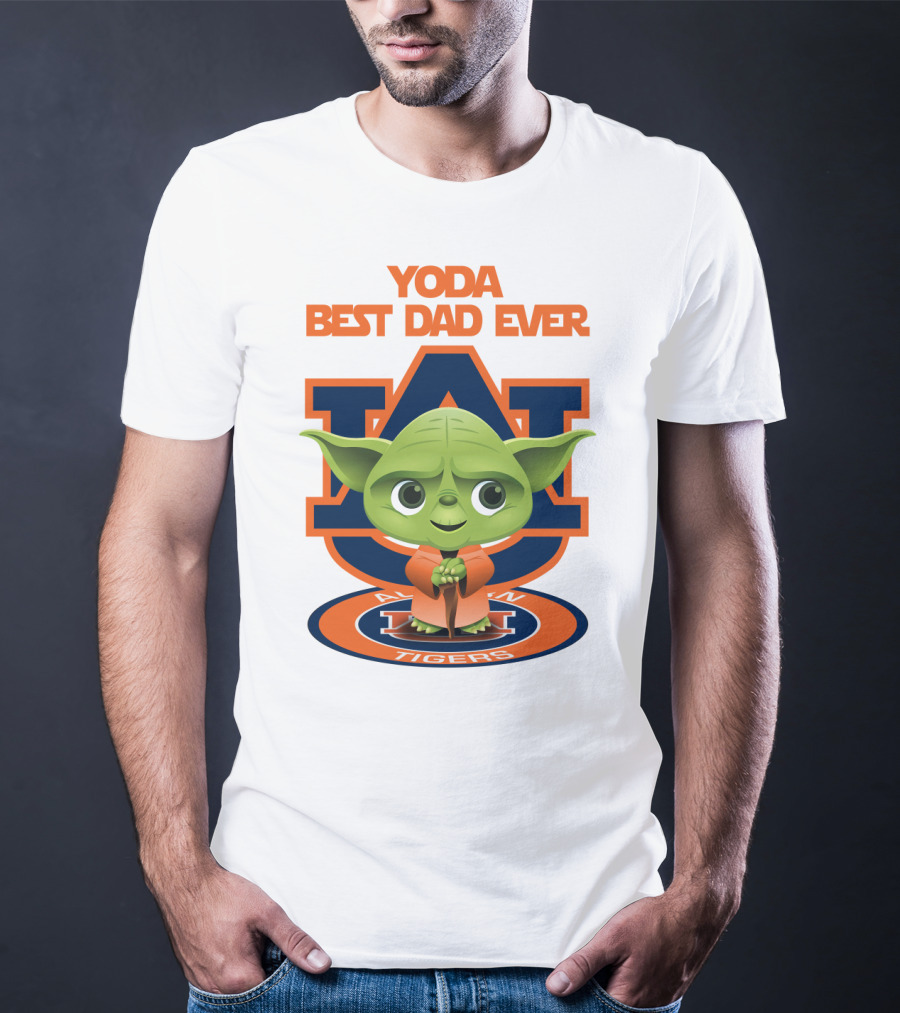 Yoda Best Dad Ever Auburn Tigers T-Shirt