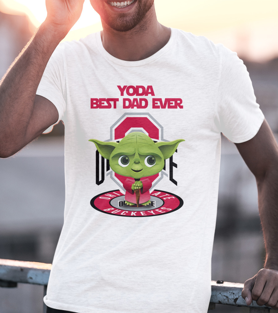 Yoda Best Dad Ever Ohio State Buckeyes T-Shirt