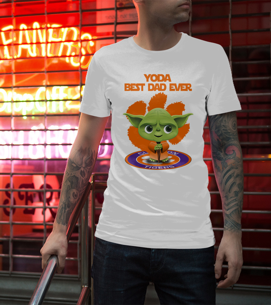 Yoda Best Dad Ever Clemson Tigers T-Shirt