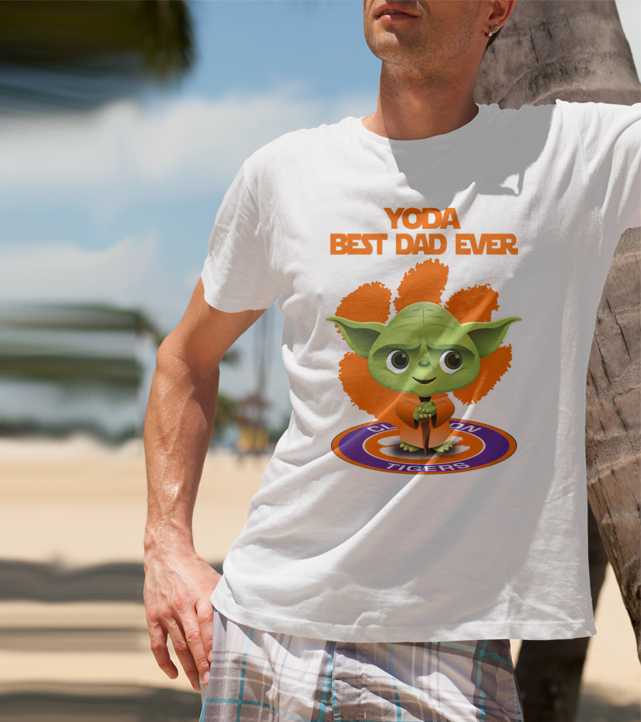 Yoda Best Dad Ever Clemson Tigers T-Shirt