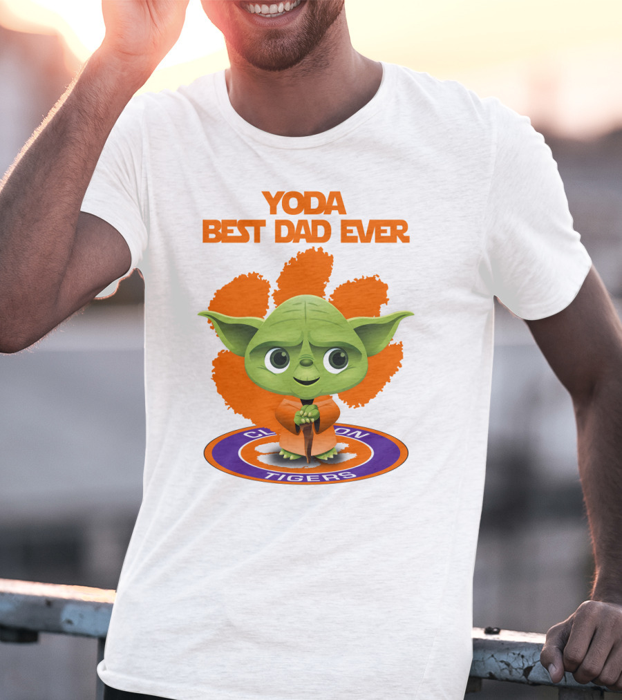 Yoda Best Dad Ever Clemson Tigers T-Shirt