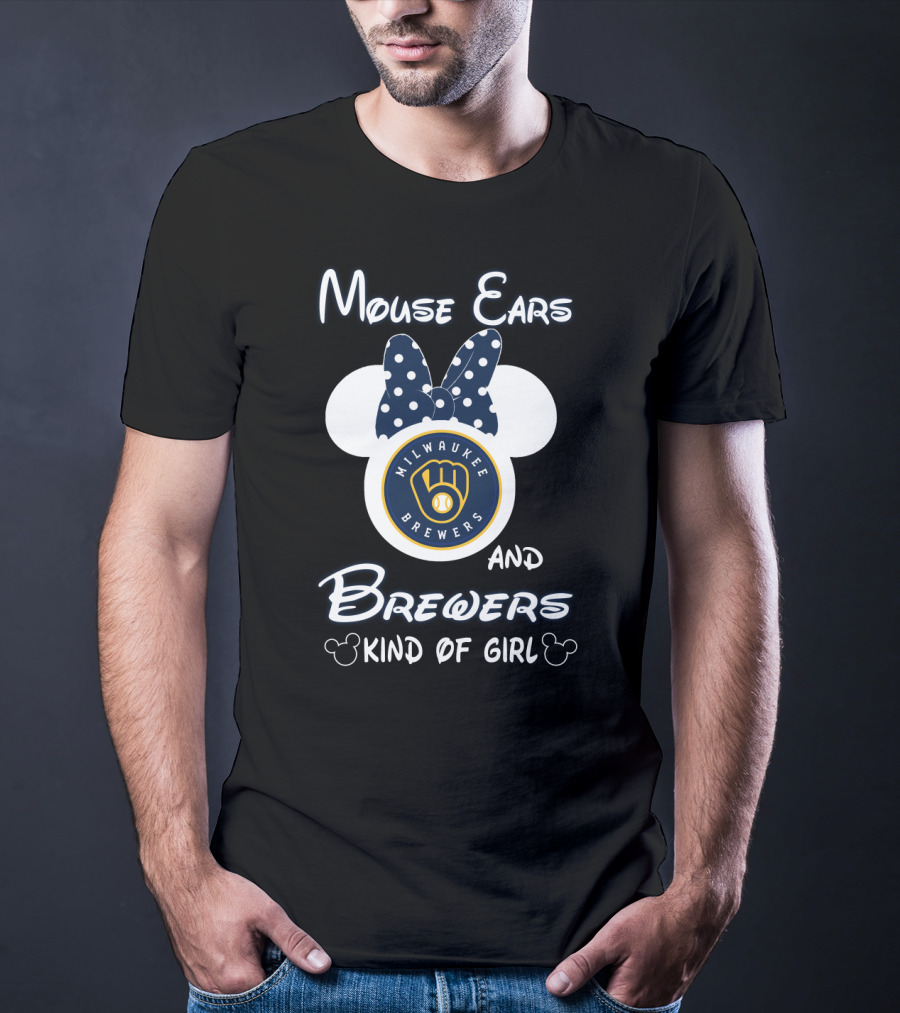 Mouse Ears Milwaukee Brewers Kind Of Girl T-Shirt