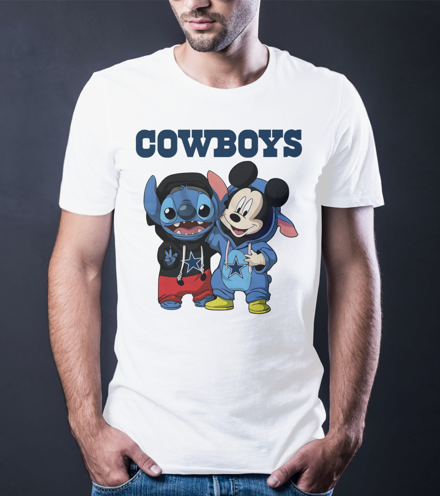 Cowboys Disney Stitch Mickey T-Shirt