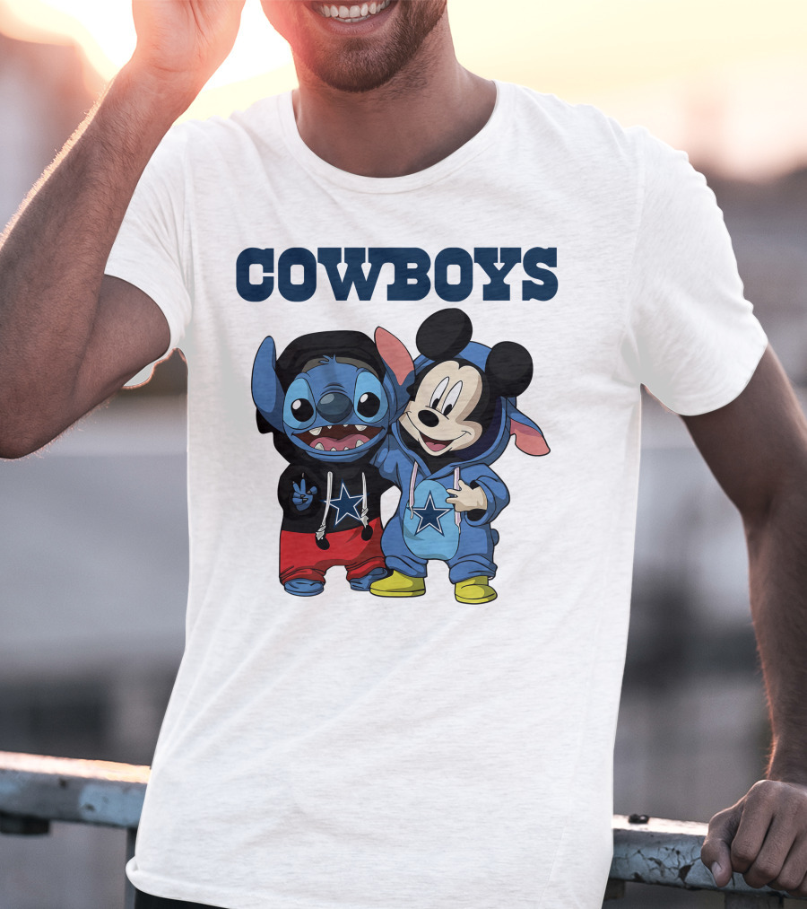 Cowboys Disney Stitch Mickey T-Shirt