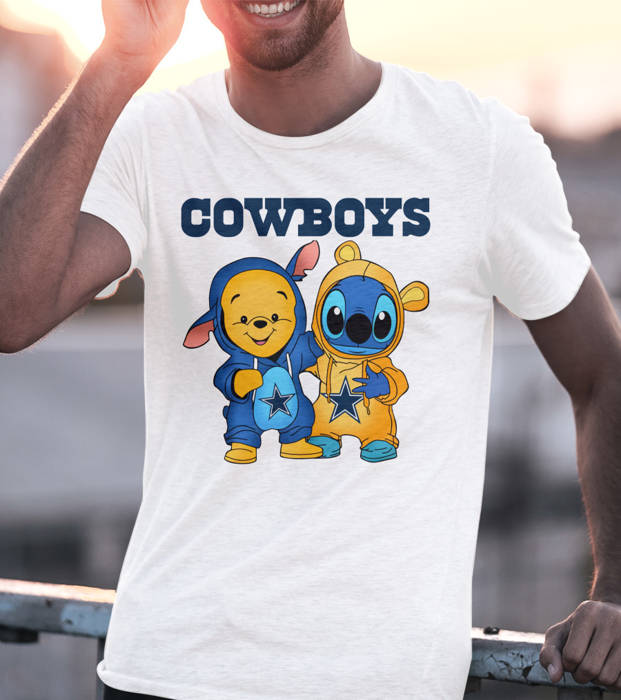 Cowboys Pooh Stitch Outfit T-Shirt