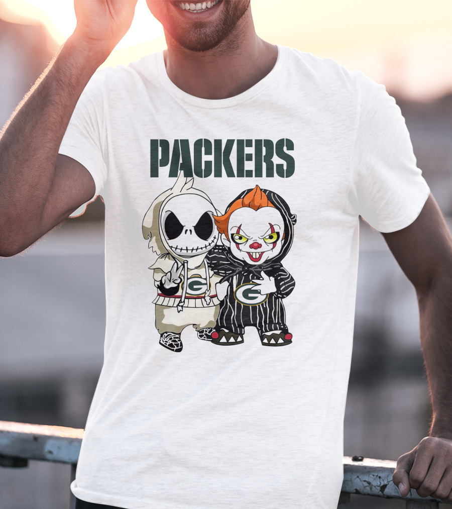 Packers Jack Skellington And Pennywise Crossover T-Shirt