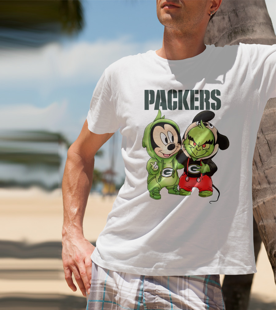 Packers Mickey And Grinch T-Shirt