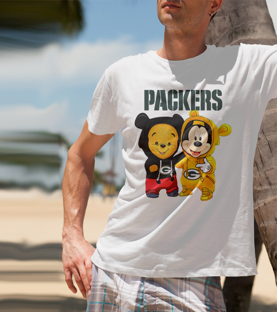 Packers Pooh-Mickey In Team Hoodies T-Shirt