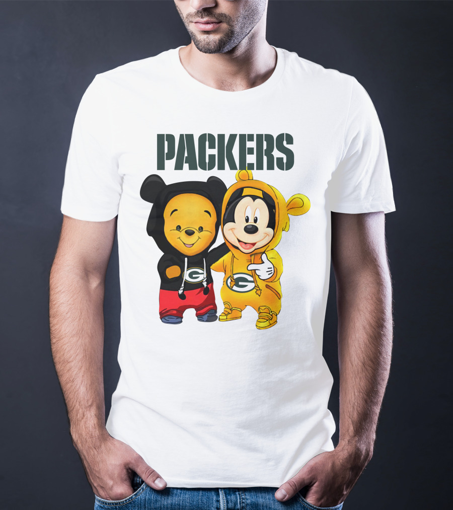 Packers Pooh-Mickey In Team Hoodies T-Shirt