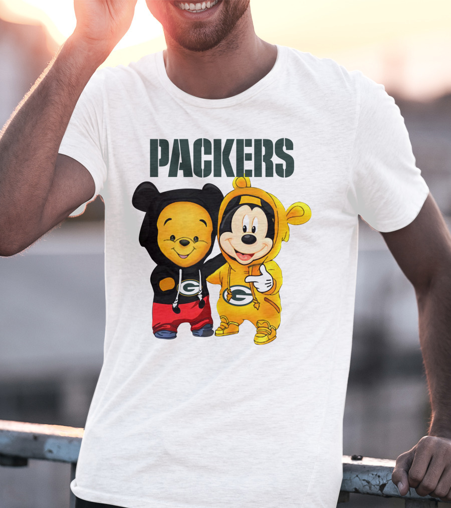 Packers Pooh-Mickey In Team Hoodies T-Shirt
