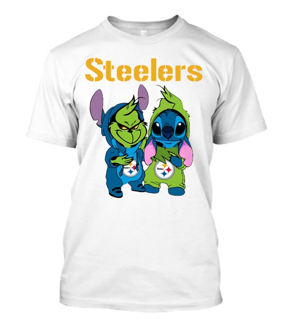 Grinch And Stitch Steelers Fans T-Shirt