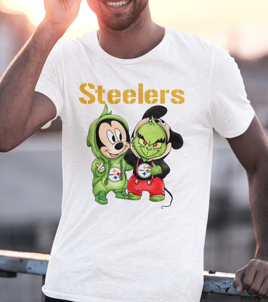 Steelers Mickey And Grinch T-Shirt