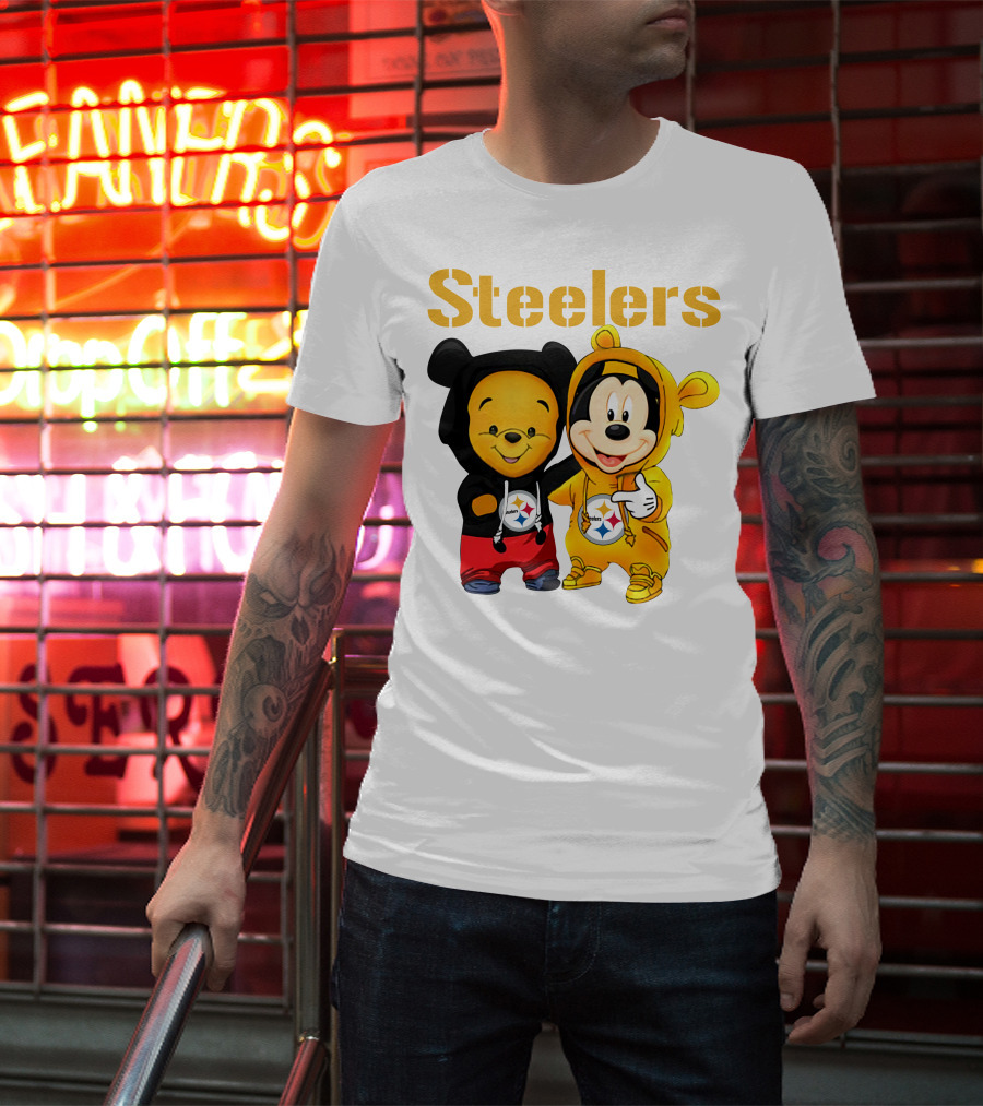 Steelers Pooh Mickey T-Shirt